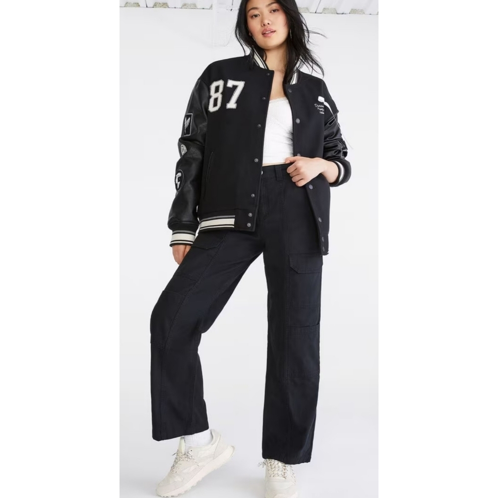 Aeropostale Utility Cargo Pants Black Size S